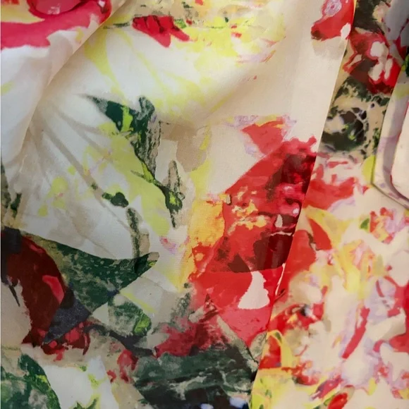 Signature by Robbie Bee Yellow Floral Print Sleeveless Dress Size 14 - Picture 5 of 5